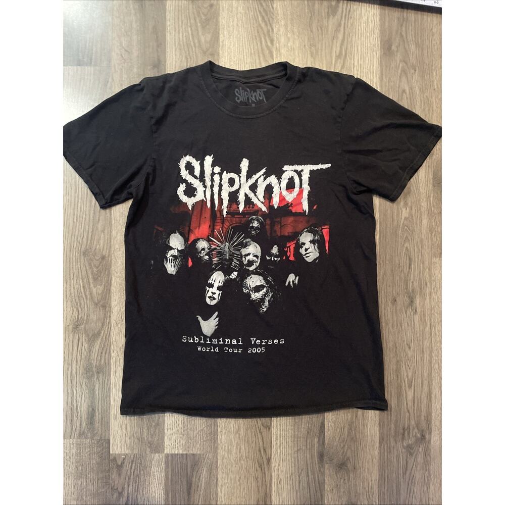 Slipknot Shirt Mens Medium Black Subliminal Verses World Tour Band Tee Rock 2021
